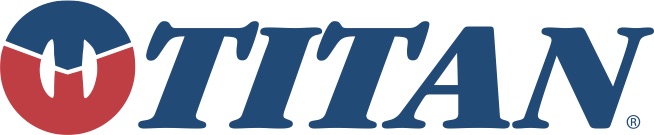 Logo Titan — marque de pneus États-Unis fondée/originée en 1890s racines; Titan moderne