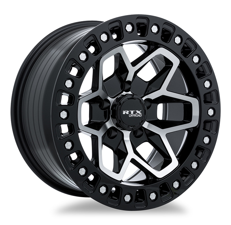 18X9 po. 6X139.7 mm Noir lustré machiné +0 mm / 106.1 mm 