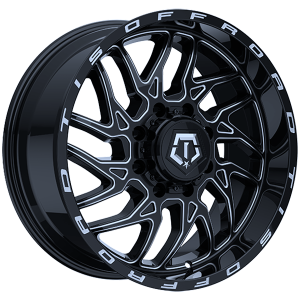 TIS Wheels 544.0 22x10.0 Noir lustre - Rebord usine