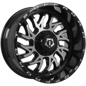 TIS Wheels 544.0 22x12.0 Noir lustre - Facade machinee