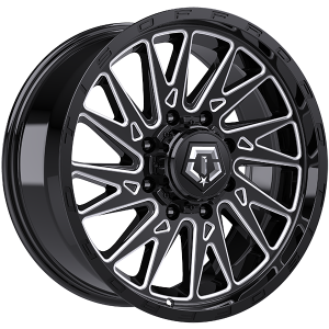 TIS Wheels 547.0 22x12.0 Noir lustre - Rebord usine