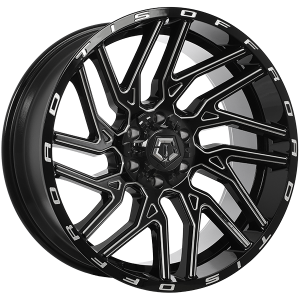 TIS Wheels 554.0 22x10.0 Noir lustre - Rebord usine