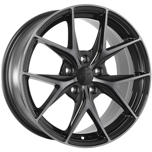 DAI Wheels ELEGANTE 17x7.5 Noir lustre - Facade machinee - Fini fonce