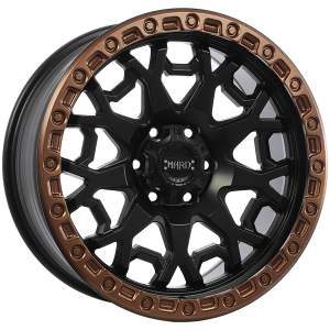 Ruffino HARD MIDNIGHT 20x9.0 Noir satin - Contour bronze satin