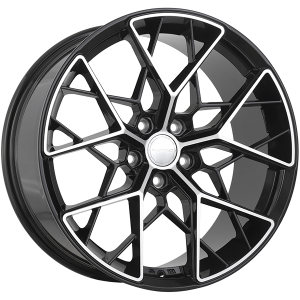 CORSA 19x8.5 Noir lustré - Façade machinée