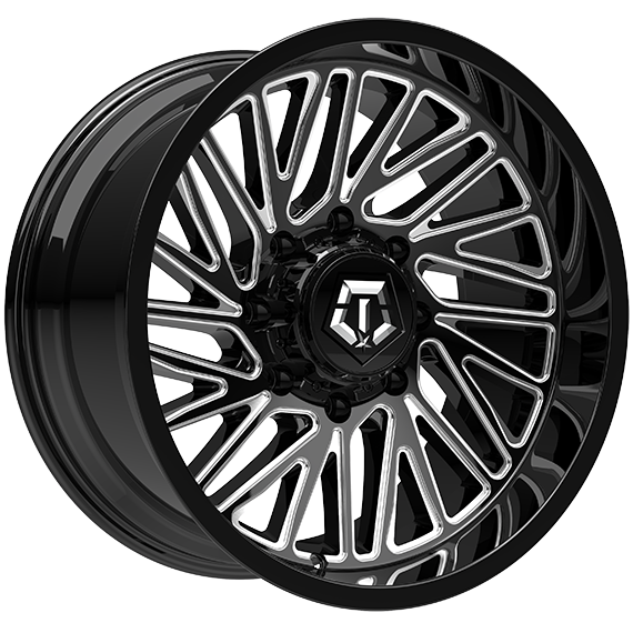TIS Wheels 553 22x10.0 22x10.0/8x180 Noir lustré - Rebord usiné