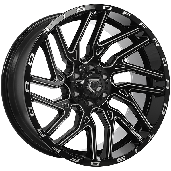 TIS Wheels 554 22x10.0 22x10.0/6x135/6x139.7 Noir lustré - Rebord usiné