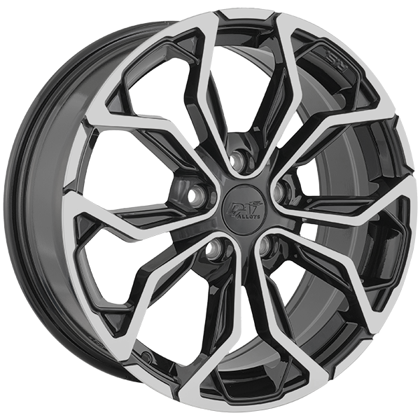 Wheels MUSE 17x7.0 5x100 Noir lustré - Façade machinée