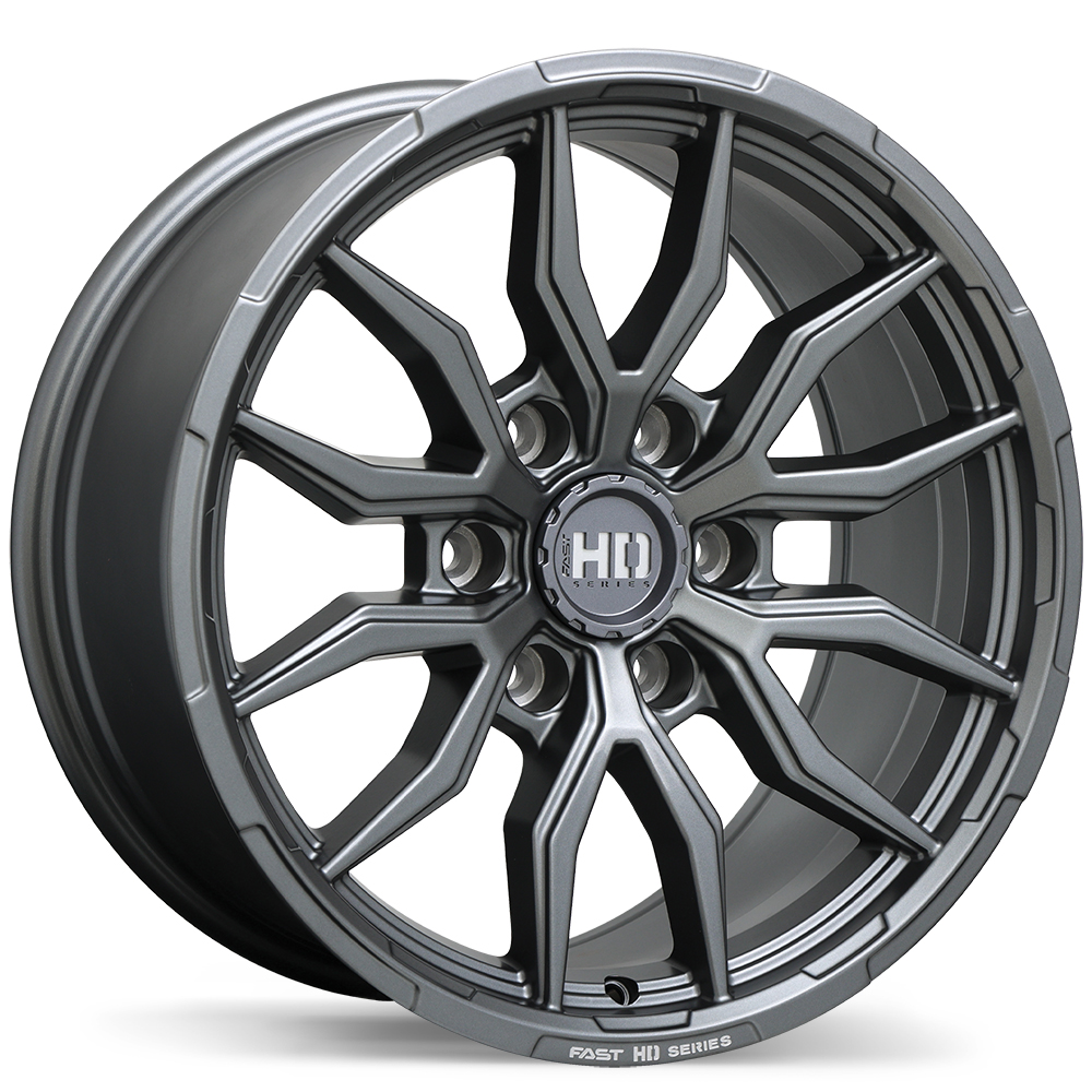 Fast HD Grit 18x8.5" 6x139.7 Satin Gunmetal with Milling