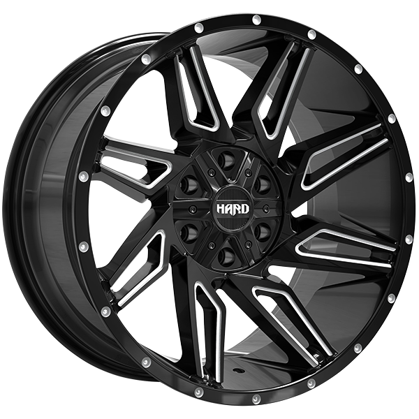 Hard VOODOO 20x10.0 20x10.0/6x135/6x139.7 Noir lustré - Rebord usiné