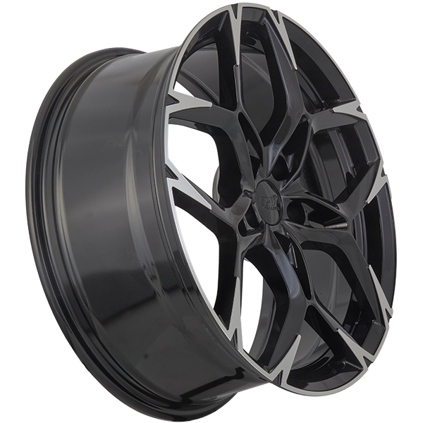 Wheels RAZOR-X 19x8.0 5x114.3 Noir lustré - Façade machinée — 2