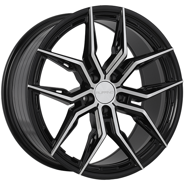 Ruffino ELEGANZA 18x8.0 5x108 Noir lustré - Façade machinée