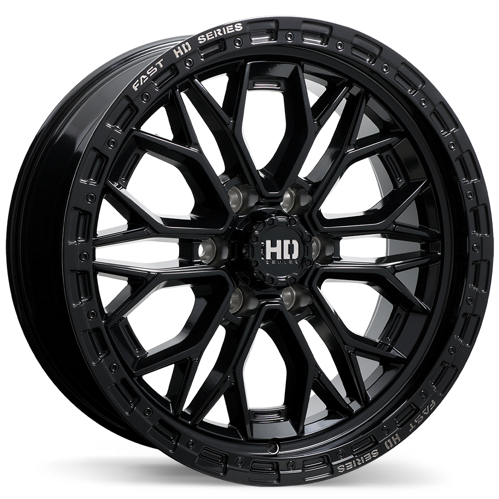 Fast HD Muramasa 20x9.0" 6x139.7 Gloss Black with Grey Milling