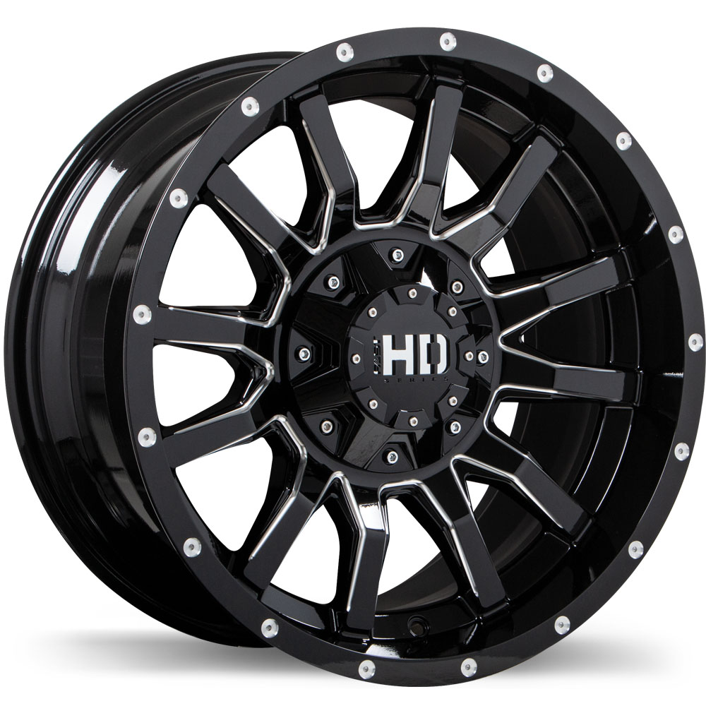 Fast HD TRAXX 20x10.0" 8x165.1 Gloss Black with Milled Trim