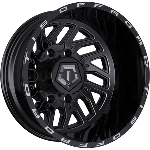 TIS Wheels 544 20x8.2 8x165.1 Noir lustré - Rebord usiné