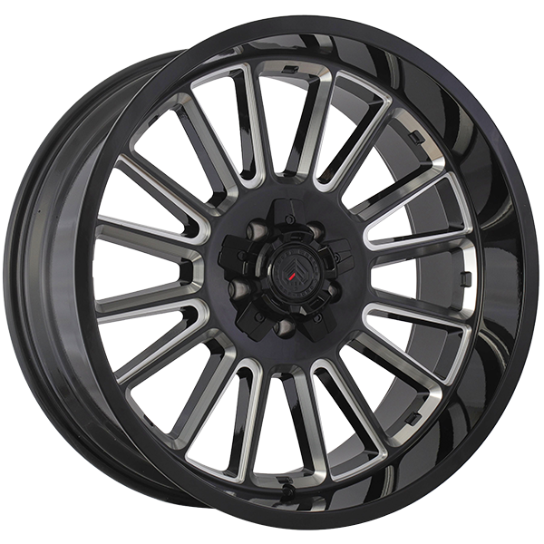 ART Replica XR12 20x10.0 20x10.0/5x127/5x139.7 Noir lustré - Rebord usiné