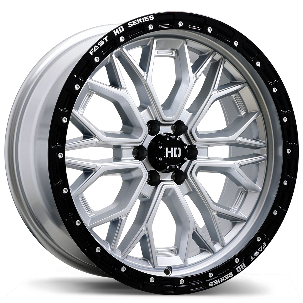 Fast HD Muramasa 20x9.0" 6x114.3 Gloss Silver with Black Lip