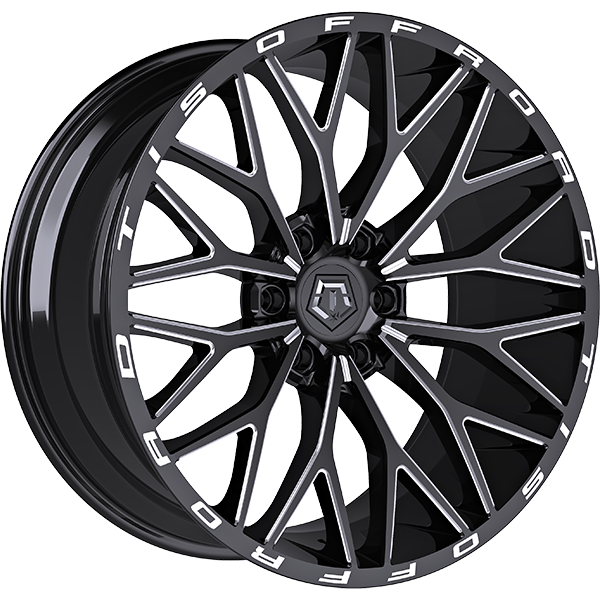 TIS Wheels 566 22x12 22x12/6x139.7 Noir lustré - Rebord usiné