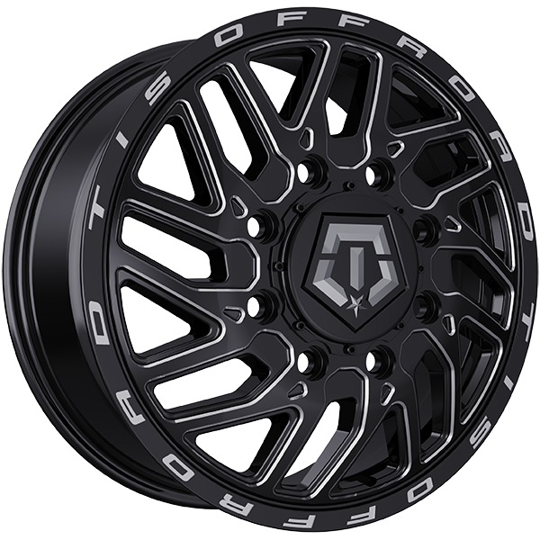 TIS Wheels 544 22x8.25 8x210 Noir lustré - Rebord usiné