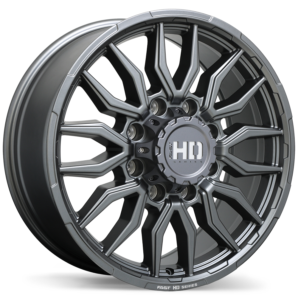 Fast HD Grit 20x8.5" 8x180 Satin Gunmetal with Milling