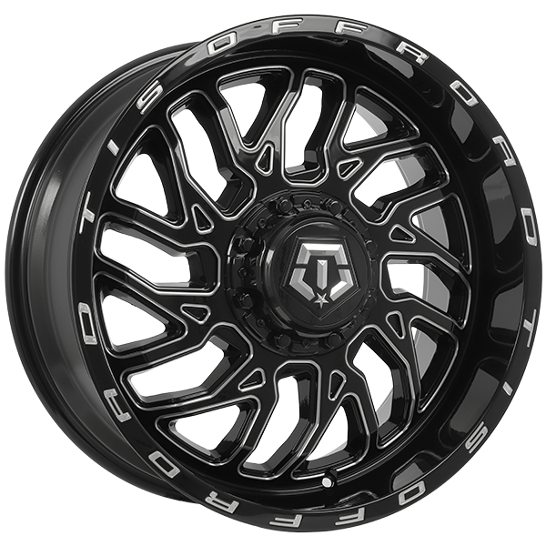 TIS Wheels 544 20x9.0 5x139.7/5x150 Noir lustré - Rebord usiné