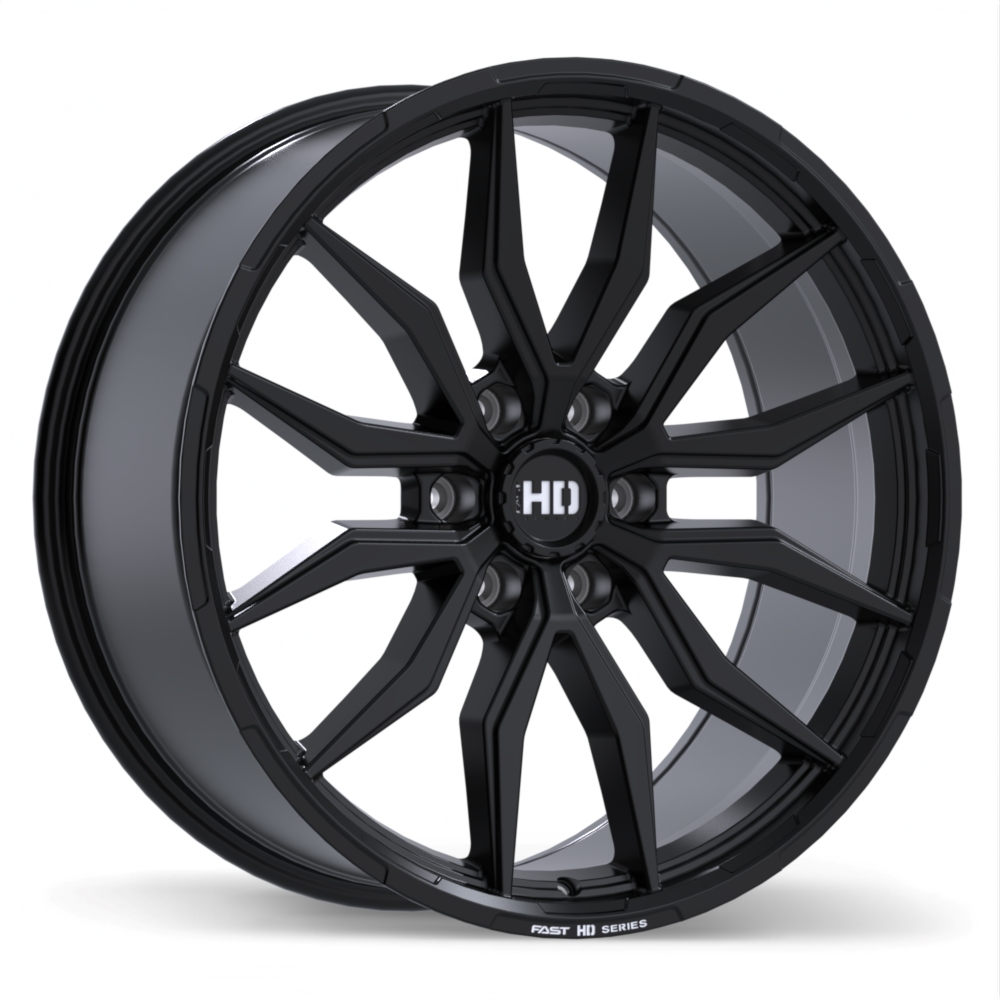 Fast HD Grit 22x9.5" 6x139.7 Satin Black with Milling