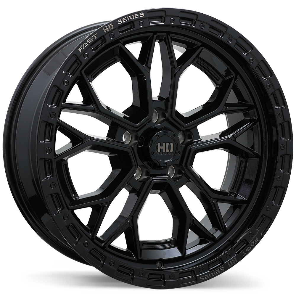 Fast HD Muramasa 20x9.0" 5x127 Gloss Black with Grey Milling
