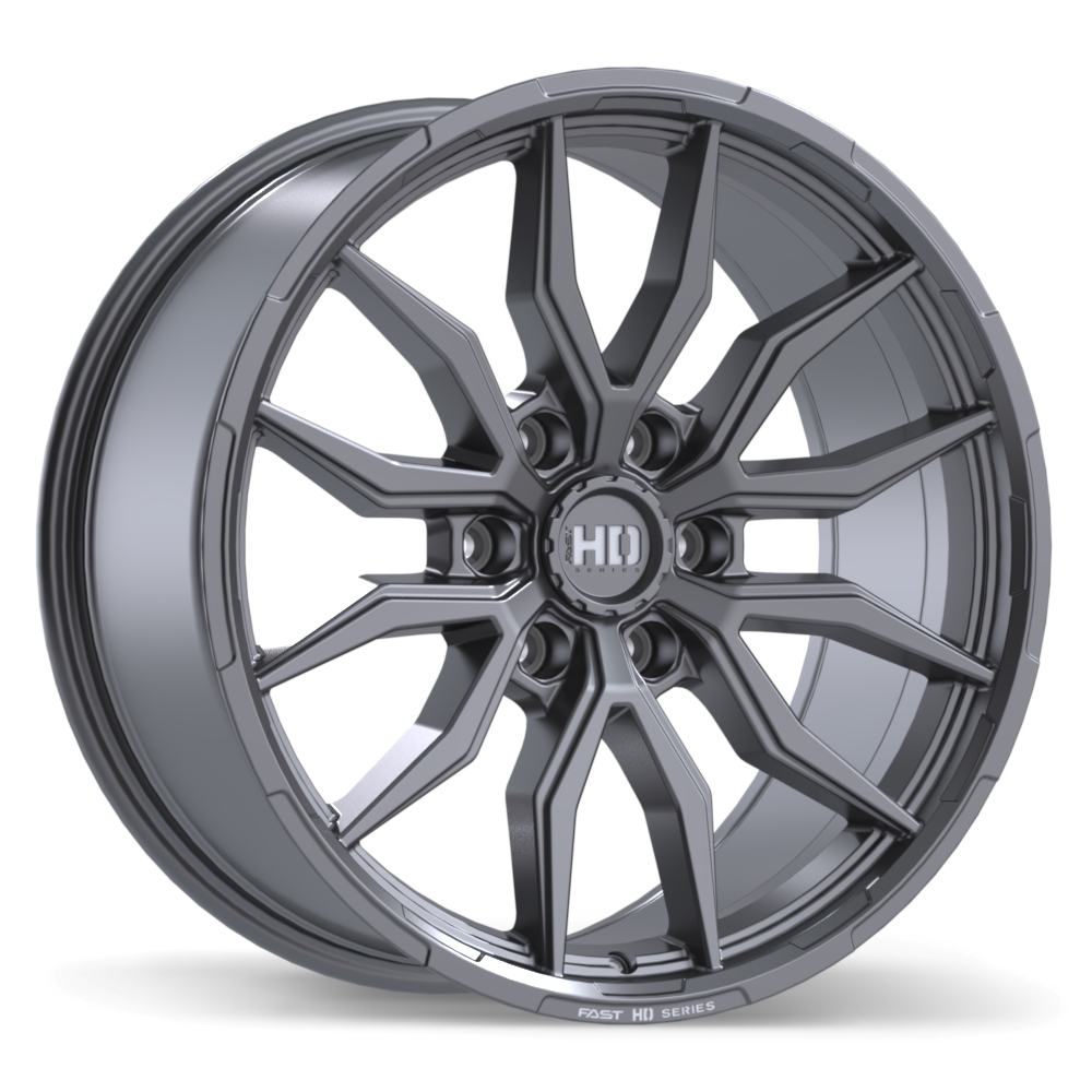 Fast HD Grit 20x9.0" 6x139.7 Satin Gunmetal with Milling