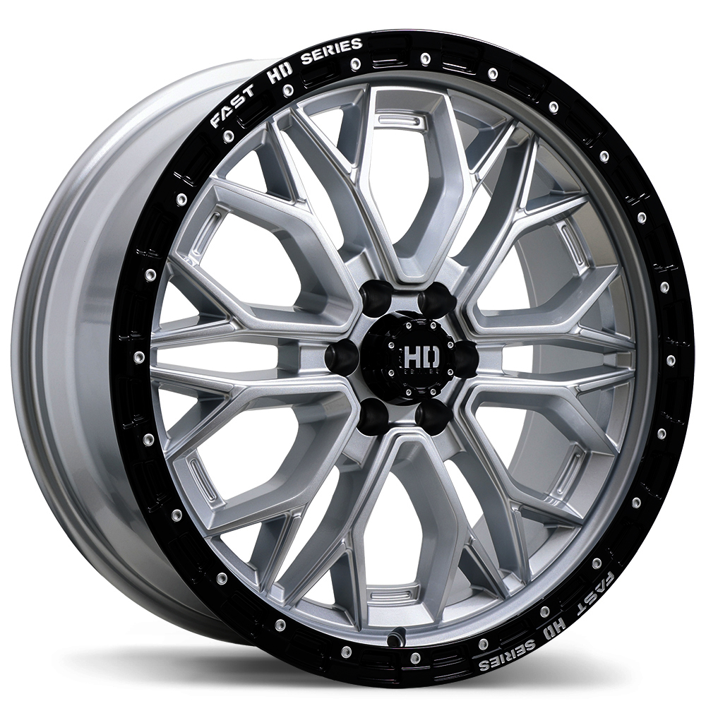 Fast HD Muramasa 20x9.0" 6x114.3 Gloss Silver with Black Lip