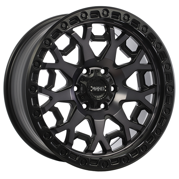 Hard MIDNIGHT 18x9.0 6x139.7 Noir satin - Face machinée - Fini foncé