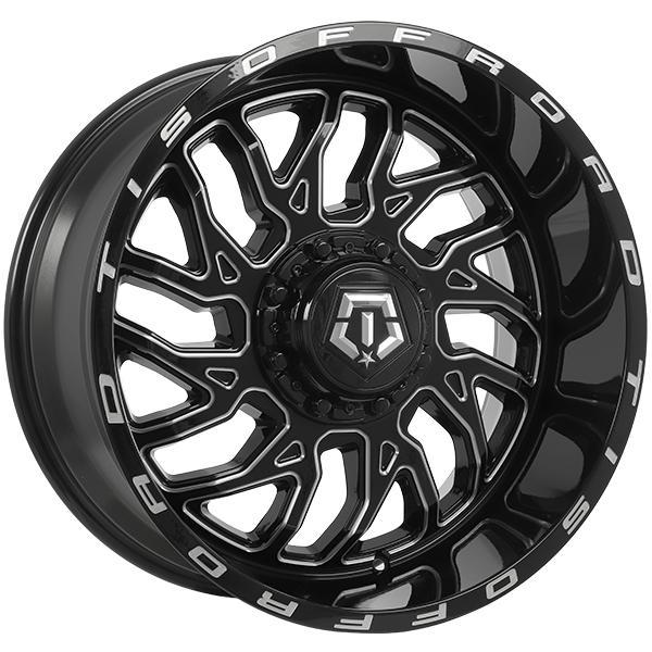 TIS Wheels 544 20x10.0 20x10.0/5x114.3/5x127 Noir lustré - Rebord usiné