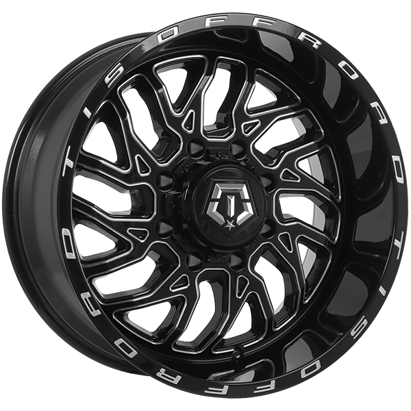 TIS Wheels 544 24x12 24x12/8x165.1 Noir lustré - Rebord usiné