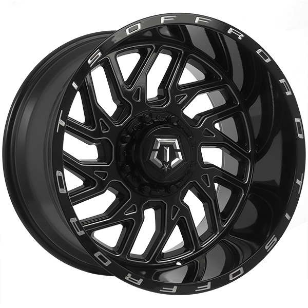 TIS Wheels 544 20x9.0 8x170 Noir lustré - Rebord usiné