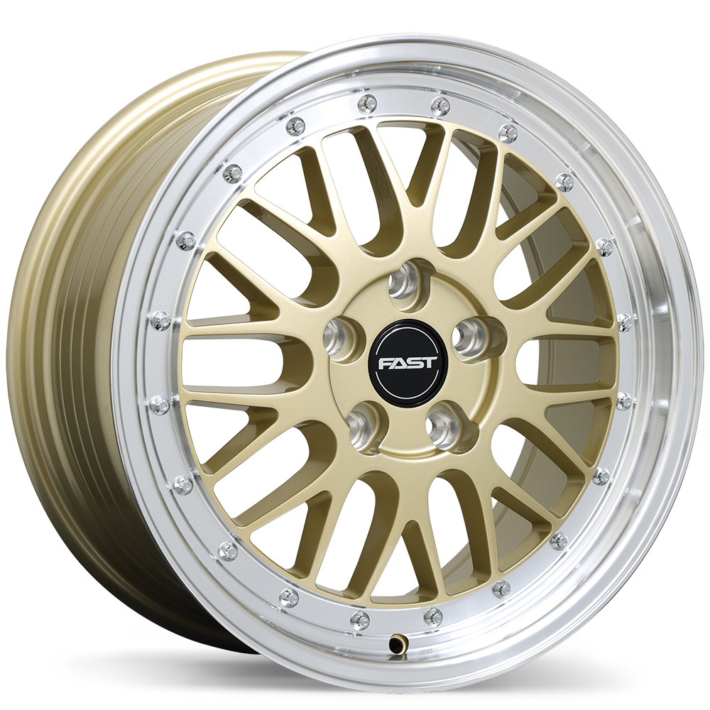 Fast Wheels FR01 18x8.5" 5x110 Gloss Gold with Machined Lip