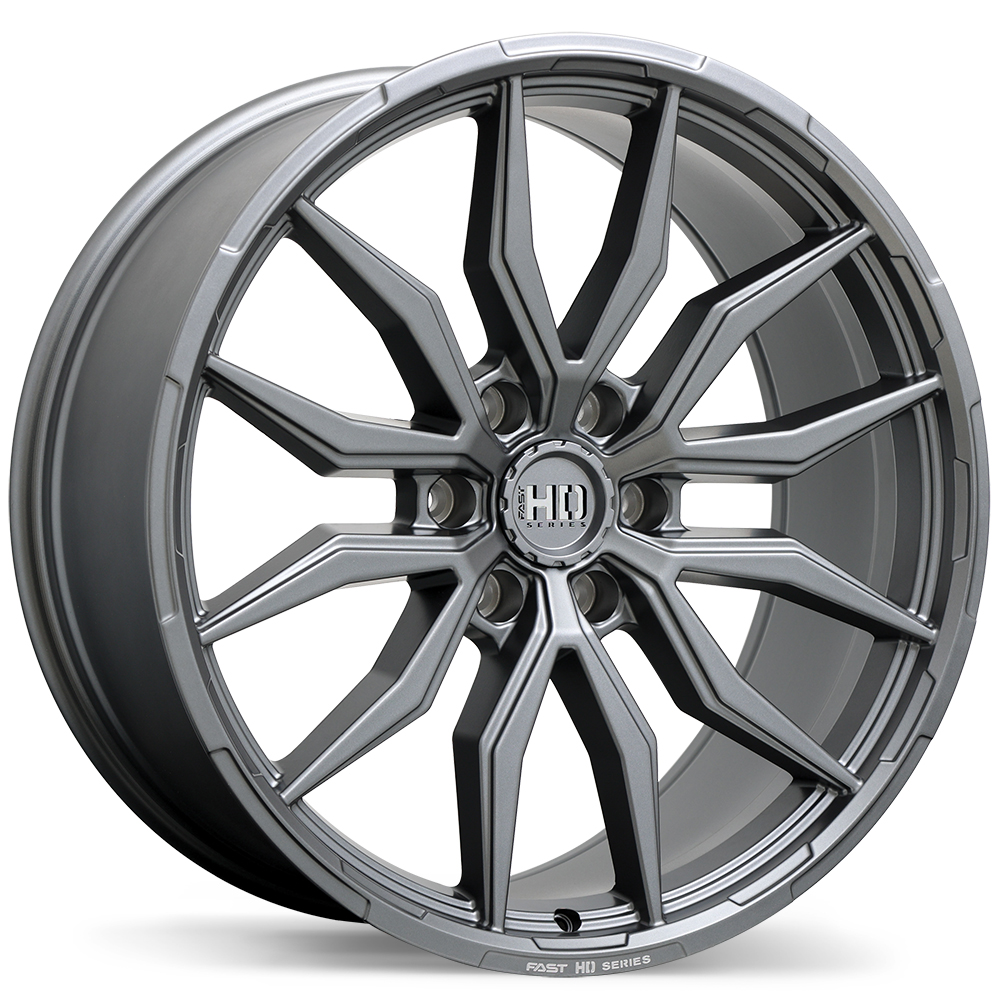 Fast HD Grit 22x9.5" 6x135 Satin Gunmetal with Milling