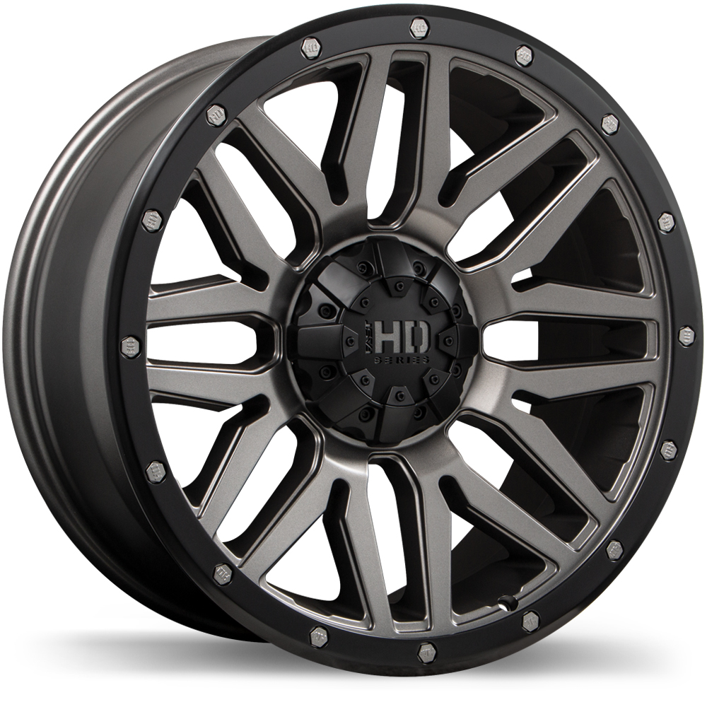 Fast HD Menace 17x8.0" 6x135 / 139.7 Satin Gunmetal with Black Trim