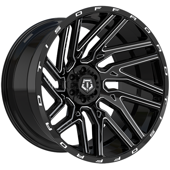 TIS Wheels 554 20x10.0 20x10.0/8x165.1 Noir lustré - Rebord usiné