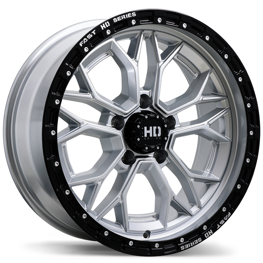Fast HD Muramasa 20x9.0" 5x139.7 Gloss Silver with Black Lip