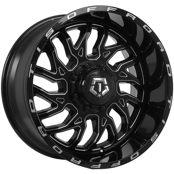 TIS Wheels 544 20x10.0 20x10.0/5x139.7/5x150 Noir lustré - Rebord usiné