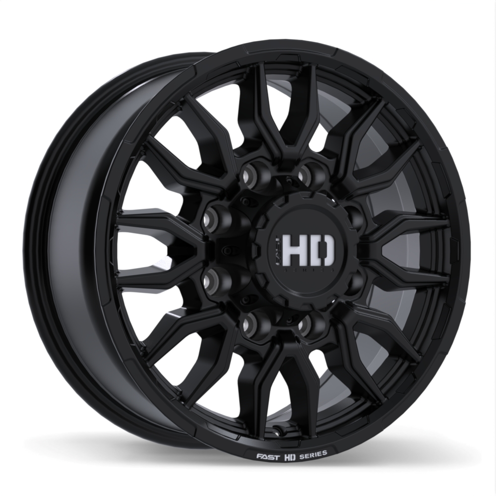 Fast HD Grit 17x7.5" 8x180 Satin Black with Milling