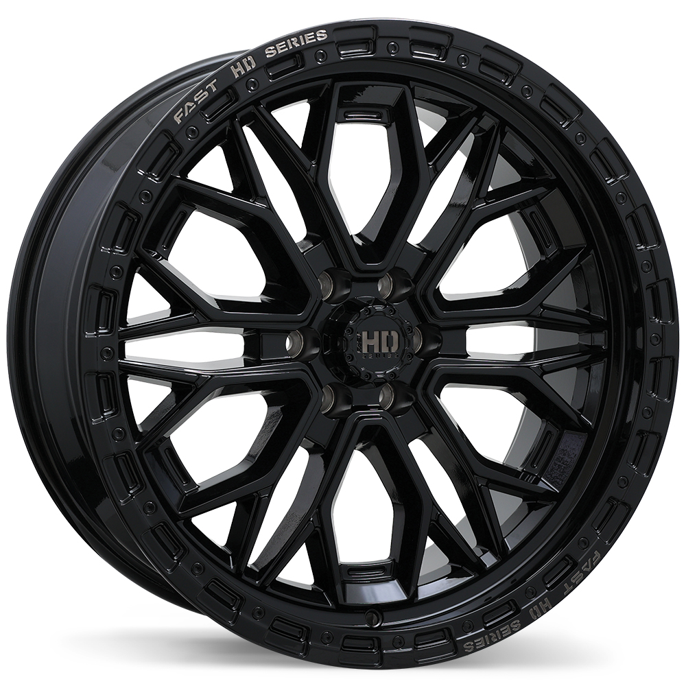 Fast HD Muramasa 20x9.0" 6x114.3 Gloss Black with Grey Milling