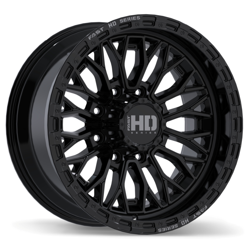 Fast HD Muramasa 20x10.0" 8x180 Gloss Black with Grey Milling