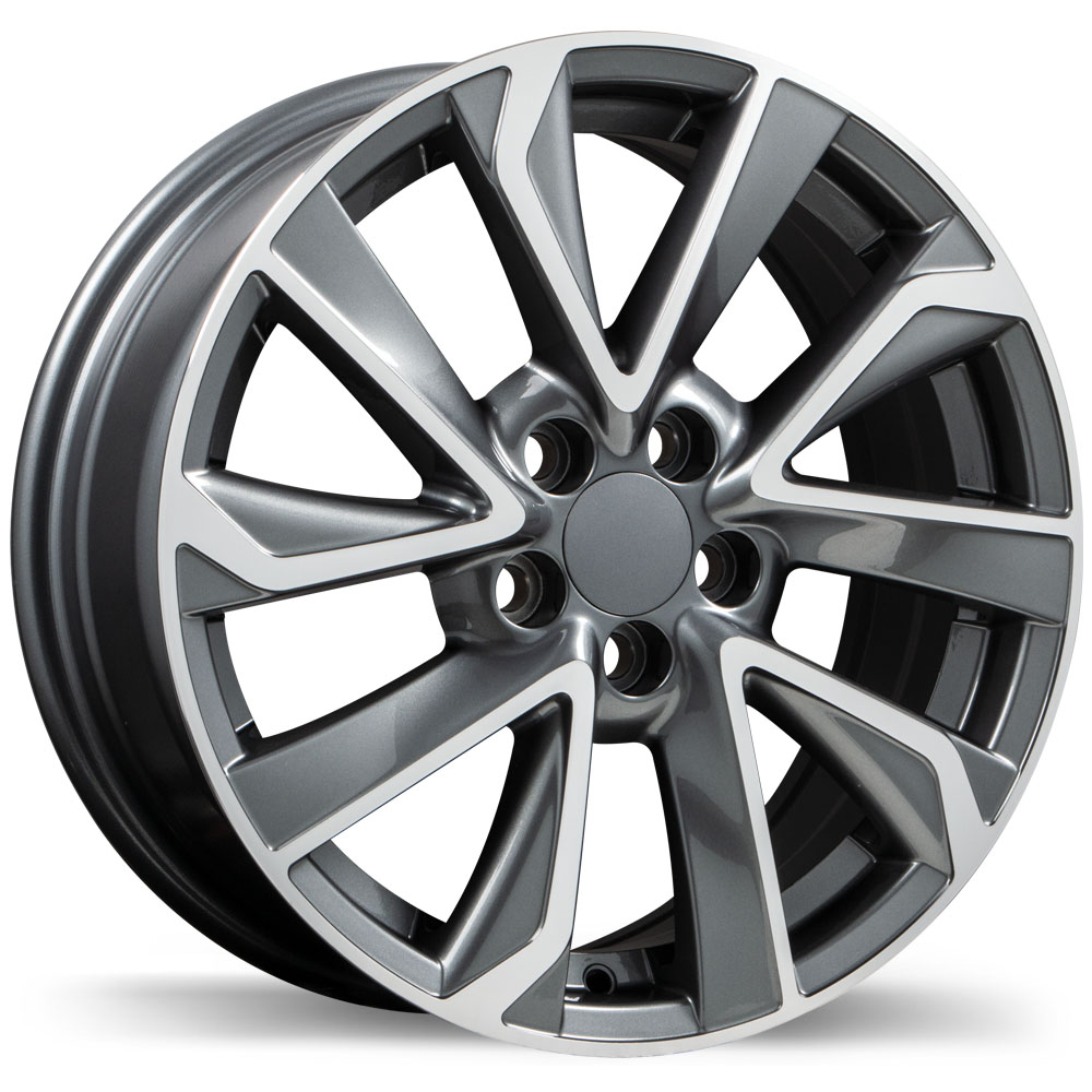 Replika R240 16x6.5" 5x100 Gloss Gunmetal with Machined Face