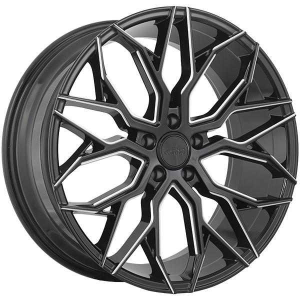 720 Luxury LX6 20x8.5 5x114.3 Noir lustré - Rebord usiné