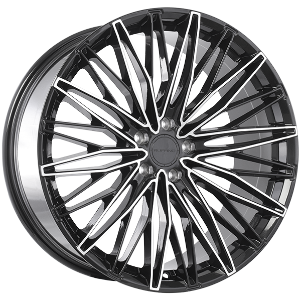 Ruffino STELLARE 20x9.0 5x114.3 Noir lustré - Façade machinée