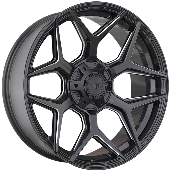 Ruffino XPLORER 22x9.5 6x135/6x139.7 Noir lustré - Rebord usiné
