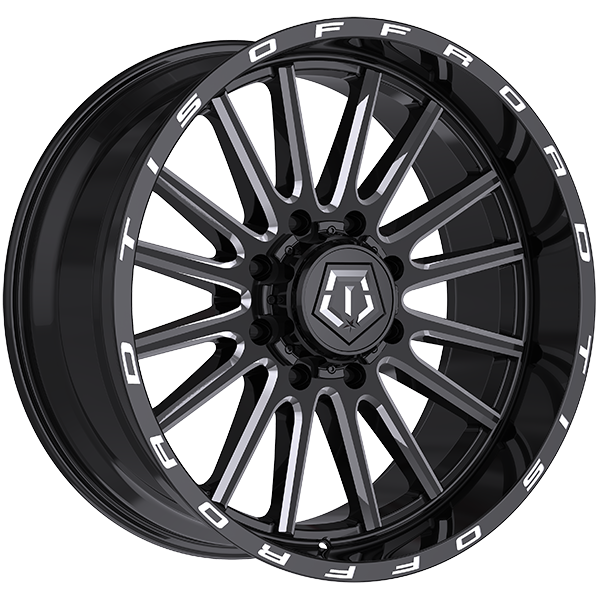 TIS Wheels 567 22x10.0 22x10.0/8x165.1 Noir lustré - Rebord usiné