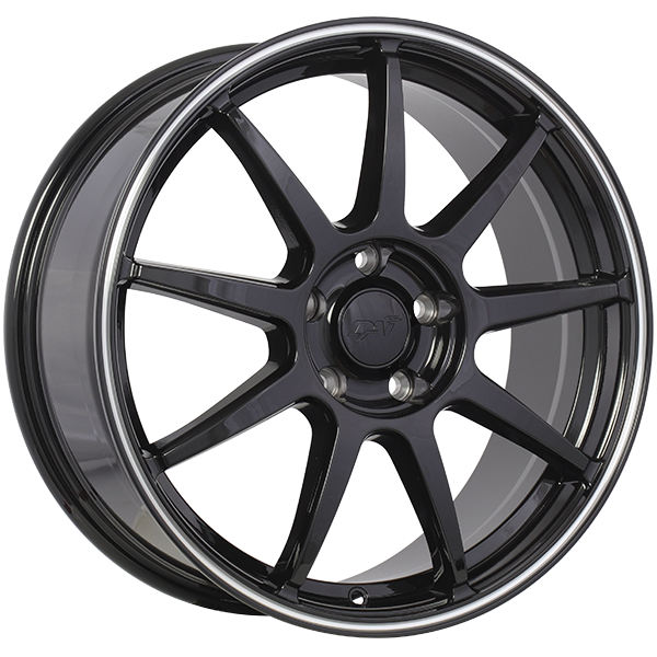 Wheels REV 15x6.0 5x114.3 Noir lustré - Contour machiné