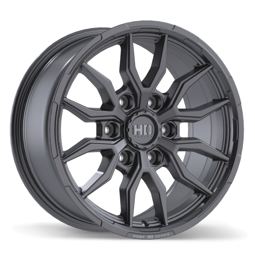 Fast HD Grit 17x8.0" 6x139.7 Satin Gunmetal with Milling