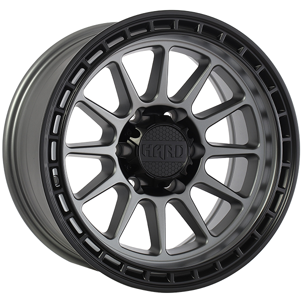 Hard MOJAVE 17x8.5 6x139.7 Gris Satin - Contour noir